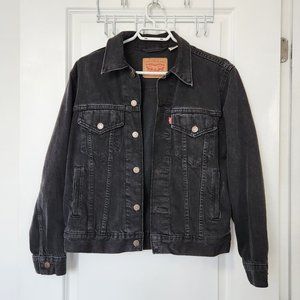 Ex-Boyfriend Black Worn-In Trucker Jacket - SMALL - LEVI'S